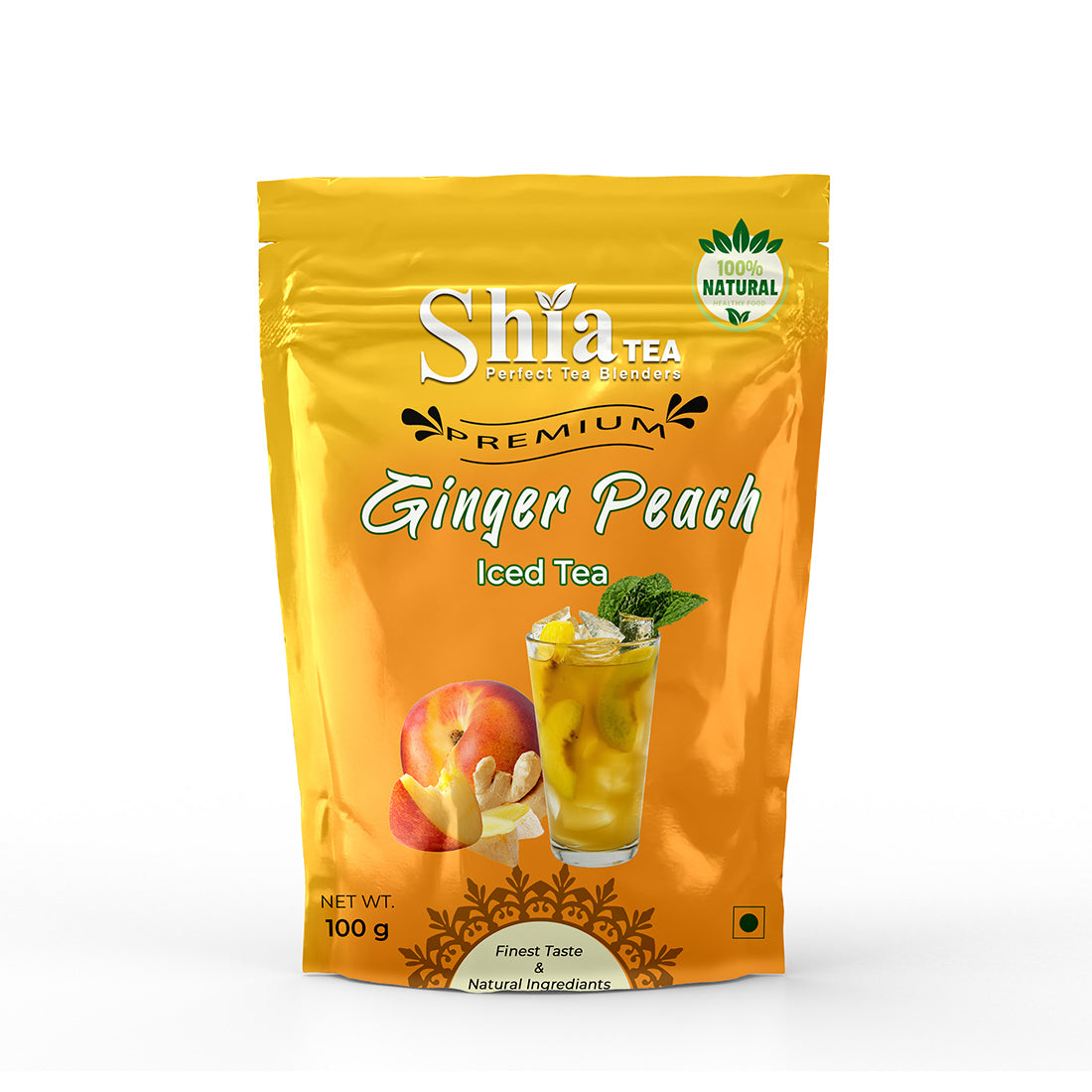 peach and ginger iced tea