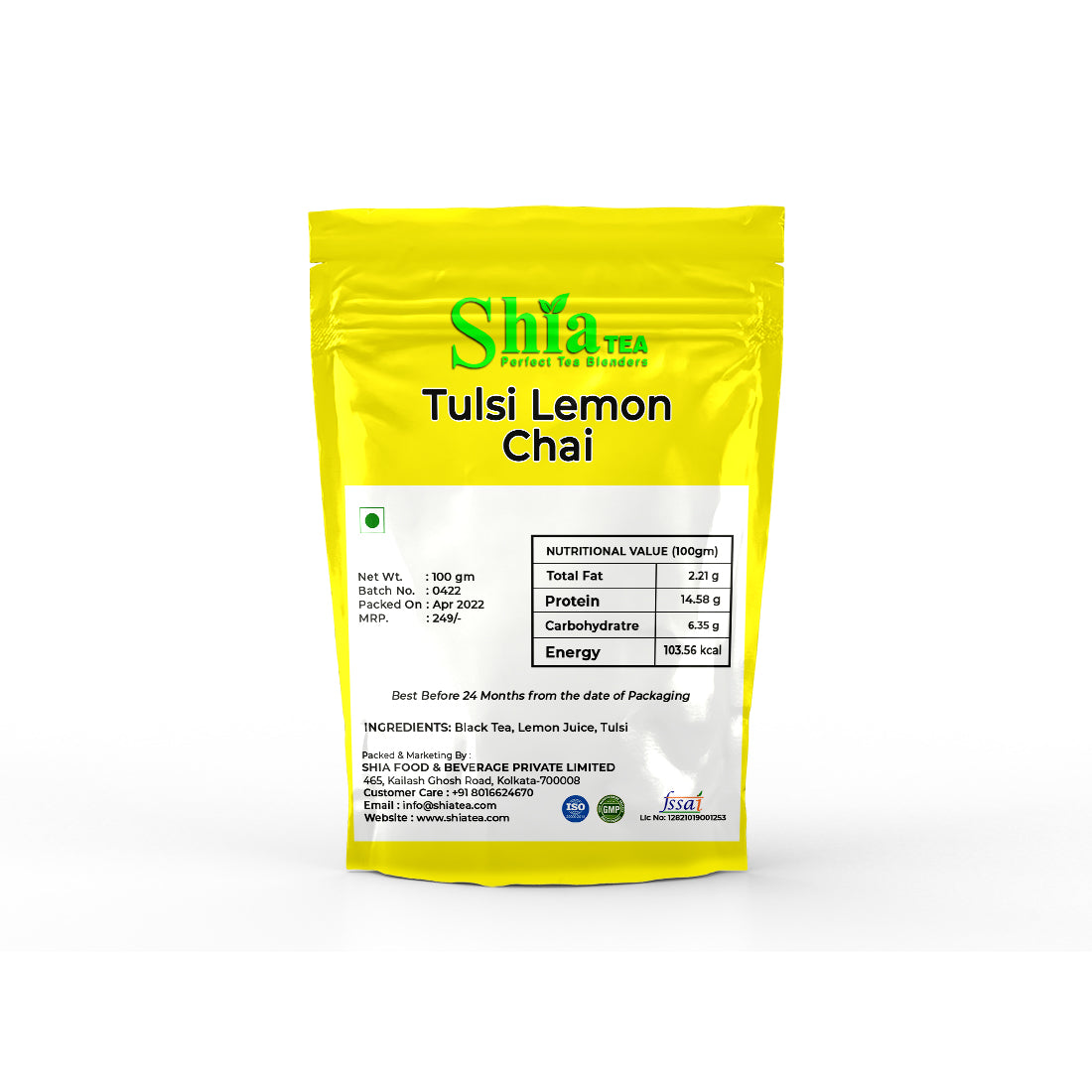 Tulsi Lemon Chai I 100 GM I Pouch