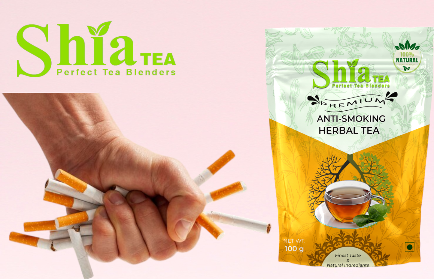 Shia Tea Anti-Smoking Herbal Tea| Genuine Natural Herbal Tea | detox tea || 100 grams…