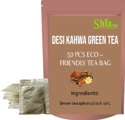 Desi Kawha  herbal Tea I Eco friendly 50 pcs tea bag I caffeine free herbal