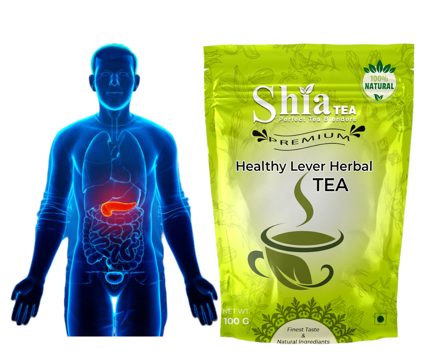 Healthy Liver Herbal Infusion I 100 GM I Pouch