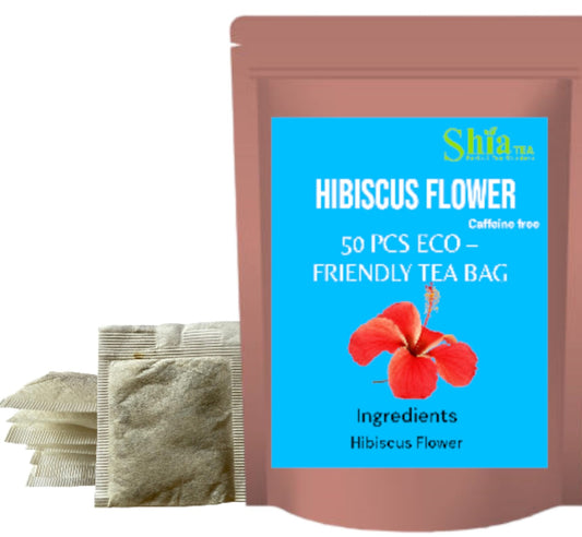 Hibiscus flower herbal Tea I Eco friendly 50 pcs tea bag I caffeine free herbal