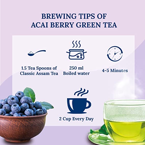 acai berry green tea bag