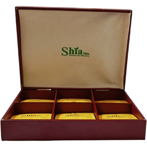 Shia Tea Lemon Honey Green Tea Wooden Gift Box - 36 Tea Bags - Best Gift Box.